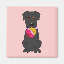 Sweet Dog Pink Refrigerator Magnets