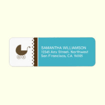 Sweet Doily Return Address Labels (aqua) labels