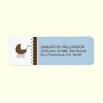 Sweet Doily Return Address Labels (blue) labels