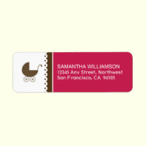 Sweet Doily Return Address Labels (fuchsia) labels