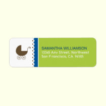 Sweet Doily Return Address Labels (lime/blue) labels