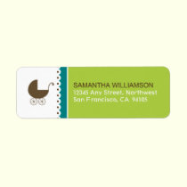 Sweet Doily Return Address Labels (lime/teal) labels