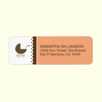 Sweet Doily Return Address Labels (peach) labels