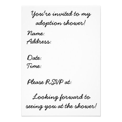 Sweet Dreams Baby, Adoption Shower Invitation