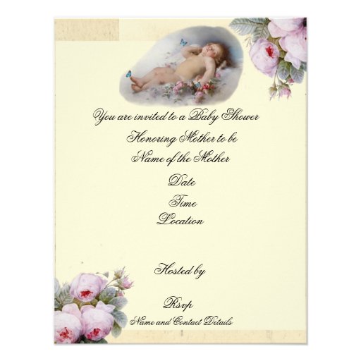 Sweet Dreams, Baby Shower Personalized Invitations
