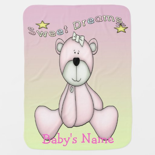 Sweet Dreams Bear Cute Baby Blanket Zazzle
