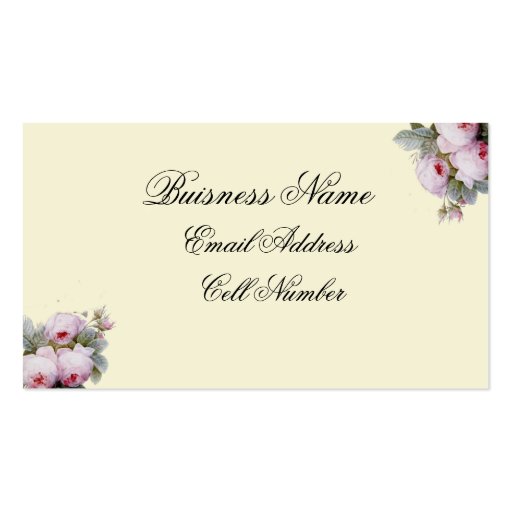 Sweet Dreams Business Card Template (back side)