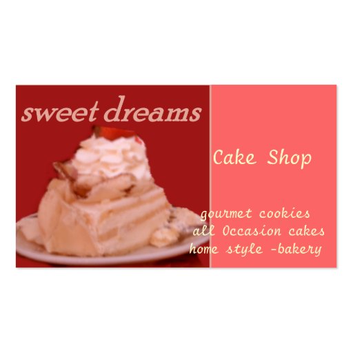 sweet dreams business cards (front side)