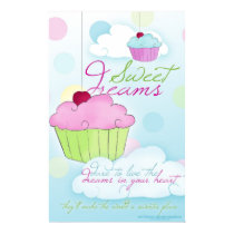 Sweet Dreams Cupcake Cloud Poster