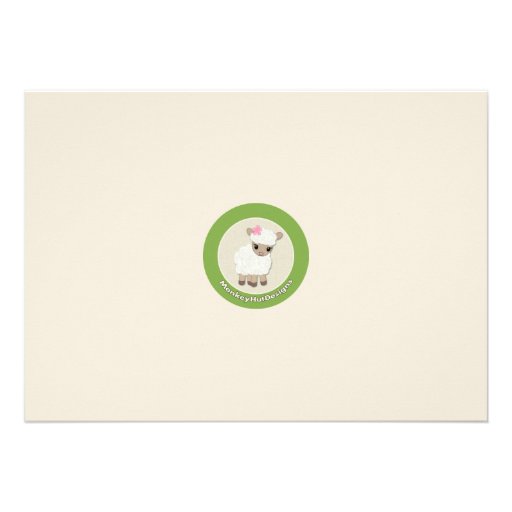 Sweet Dreams LAMB Baby Shower invitation girl SDK