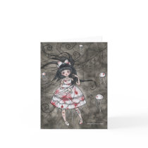 sweet, dreams, gothic, lolita, medusa, squid, tentacles, doll, victorian, girl, sea, monster, zombie, vampire, fairy, goth, punk, low, brow, lowbrow, dark, fantasy, horror, blood, bloody, jelly, fish, jellie, octopus, painting, zerick, delphine, levesque, demers, zombies, Card with custom graphic design