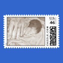 Sweet Dreams Sepia Postage Stamp stamps