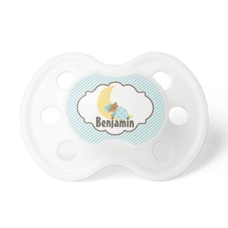 Sweet Dreams Teddy Bear {blue} Pacifier