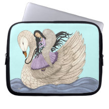 Sweet Dreams (The Angel & The Swan) (Full Colour) Laptop Computer Sleeve