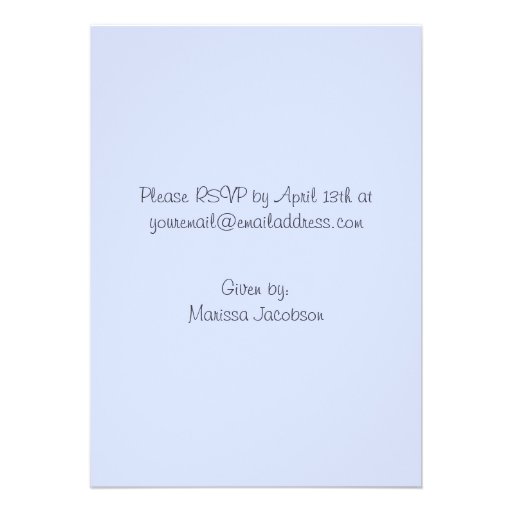 Sweet Ducky Blue Baby Shower Invitations
