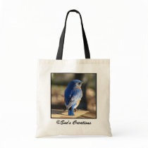 Sweet Eastern Bluebird Canvas Bags