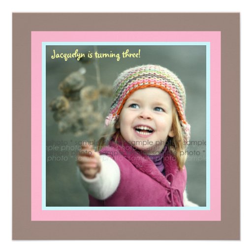 Sweet Fairy and Stars Birthday Photo Invitation