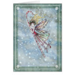 Sweet Fairy Candy Cane Christmas Card