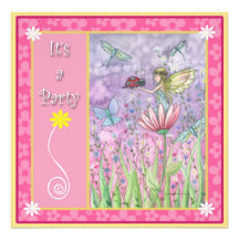 Sweet Fairy Party Invitations