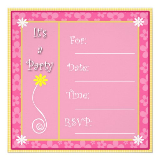 Sweet Fairy Party Invitations