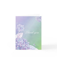 Sweet Fall Hydrangea Wedding Thank You Folded Card