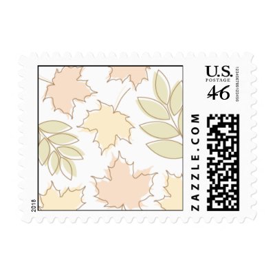 Sweet Fall Leaves Postage Stamp