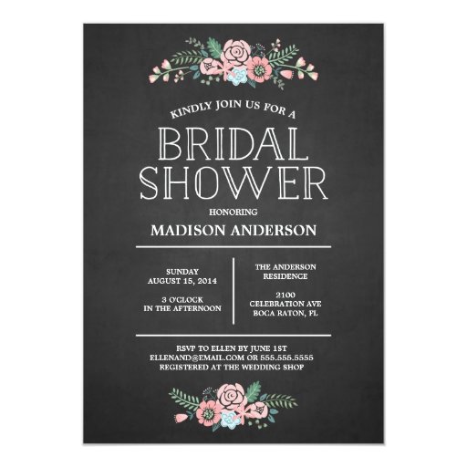 Sweet Floral | Bridal Shower Invitation (front side)