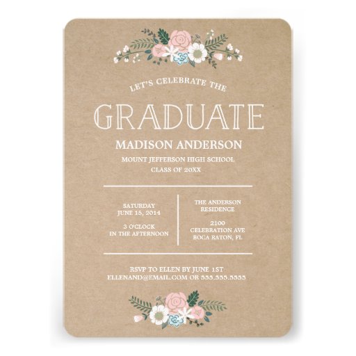 Sweet Floral | Graduation Invitation