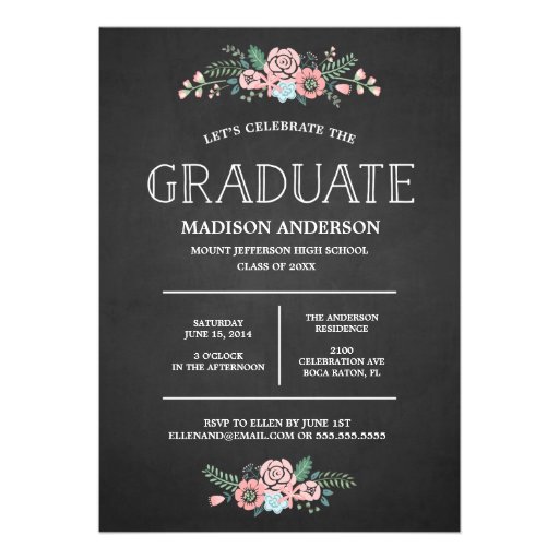 Sweet Floral | Graduation Invitation