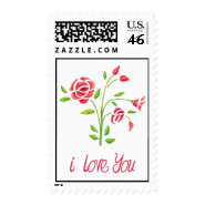 Sweet Flowers i love you Stamp stamp