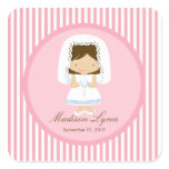 Sweet Girl First Holy Communion Sticker Pink