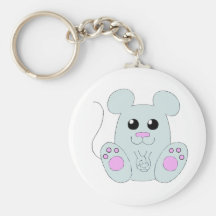 Sweet Gray Mouse Keychains