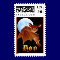 Sweet Halloween Boo Bat  Postage postage
