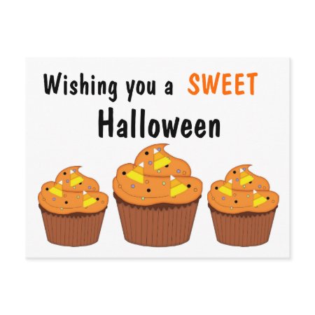 Sweet Halloween Cupcakes Postcard postcard