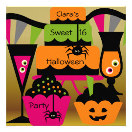 Sweet Halloween Party Invitations