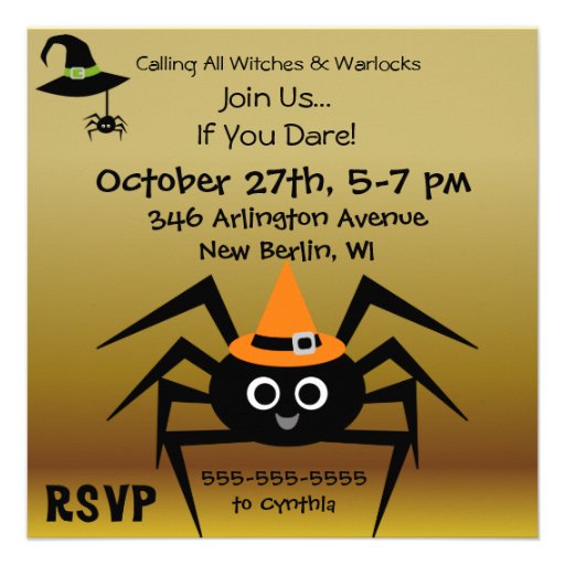 Sweet Halloween Party Invitations