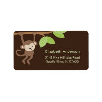 Sweet Hanging Monkey Address Label
