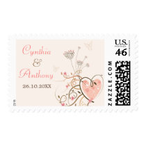 Sweet Heart & Butterfly Swirl Announcement Stamps