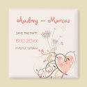 Sweet Heart & Butterfly Swirls Save Date Magnet by fat_fa_tin Sweet Heart & Butterfly Swirls Save Date Magnet