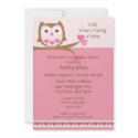 Sweet Heart Owl Baby Shower invitations