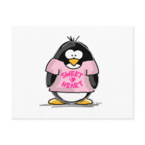 Sweet Heart Penguin postcards