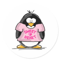 Sweet Heart Penguin stickers