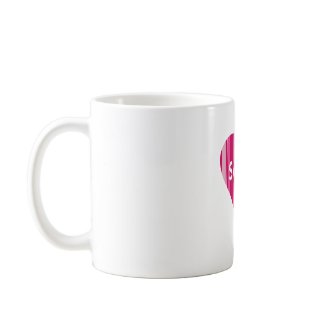 Sweet Heart Striped Coffee Mug mug