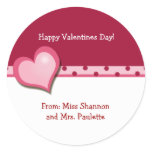 Sweet Heart Valentines Day Favor Sticker (DOTS)