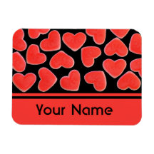 Sweet Hearts Black 'name' premium magnet