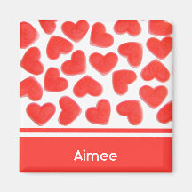 Sweet Hearts 'Name' fridge magnet
