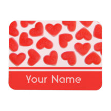 Sweet Hearts Pink 'name' premium magnet
