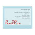 Sweet Hello Moving Announcement postcards by bwmedia Sweet Hello Moving Announcement postcards
