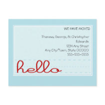 Sweet Hello Moving Announcement postcards