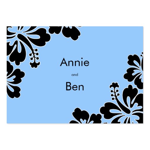 Sweet Hibiscus Wedding Directions Card Business Card